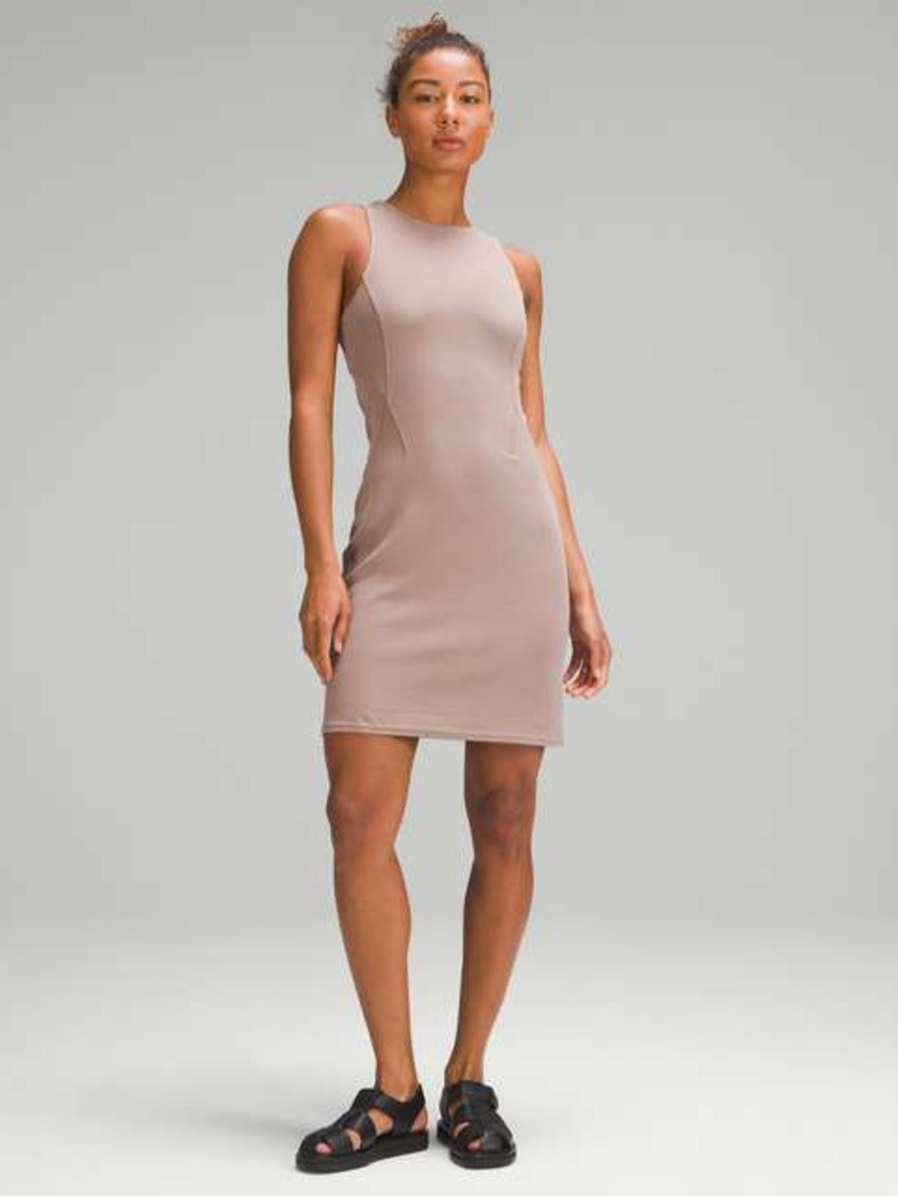 Lululemon ribbed Softstreme slim-fit Mauve Tank Dress